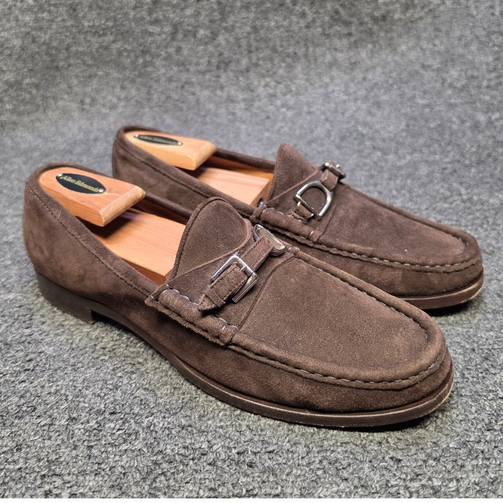 Ralph Lauren Purple Label Collection Loafers Brown Womens 10 B Suede Buckle Bit